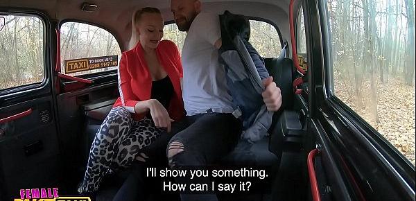  Female Fake Taxi Kayla Green creampied with her big boobs out
